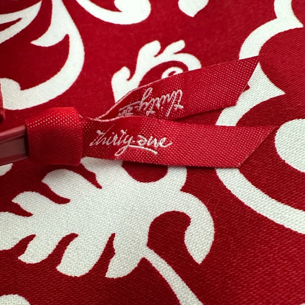 Thirty One Gifts Red Parisian Pop Zipper Pouch